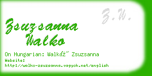 zsuzsanna walko business card